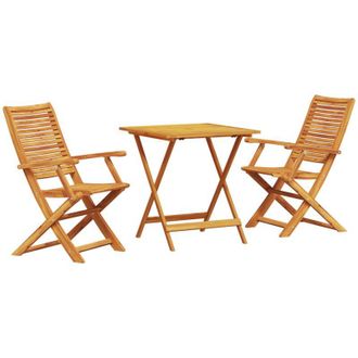 vidaXL Vidaxl Conjunto De Bistro Plegable 3 Pcs Marr&oacute;n