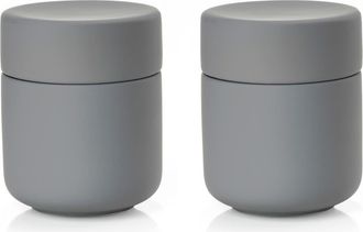 Zone Denmark Ume Set of 2 Ceramic Jars in Grey at Nordstrom