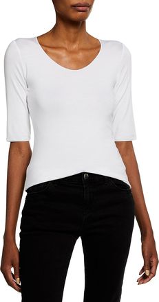 Emporio Armani Half-Sleeve Jersey Top