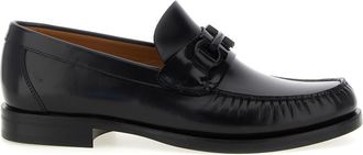 Ferragamo Black Leather Loafers