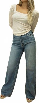 Nation Ltd Laura Long Sleeve Top In Parchment