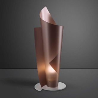 Linea Zero L&aacute;mpara De Mesa En Polilux Vela Cobre Di&aacute;metro 27 X H70 Cm