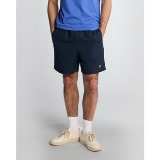 Lyle & Scott Linen Deck Shorts in Dark Navy at Nordstrom, Size Xx-Large