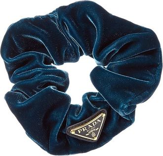 Prada Logo Velvet Scrunchie