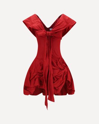 Magda Butrym Draped shawl-collar midi Dress Female 34