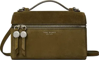 Tory Burch Romy Suede Slim Top Handle Bag in Leccio at Nordstrom