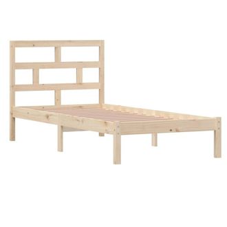 Berkfield Home Beautiful Bed Frame 90x190 cm Single Solid Wood in Light Tan