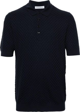 Goes Botanical interlock merino wool polo shirt - men - Merino - 5 - Blue