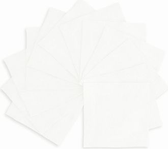 Solino Home Linen Cocktail Napkins Set of 12, 6 x 6 Inch for Dining Table, Holiday and Everyday Table Decor - Sonoma in White at Nordstrom, Size Small