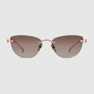 Gucci Cat-eye Sunglasses, Gold