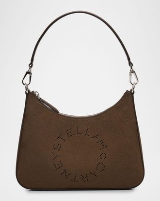 Stella McCartney Vegan Leather Logo Hobo Shoulder Bag