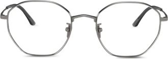 Giorgio Armani geometric-frame glasses - Grey