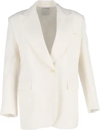 Sandro Sandro blazer in cr&egrave;mekleurig polyester