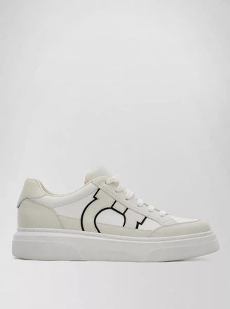 Ferragamo cassina ganc2 leather logo low sneakers
