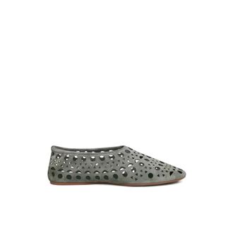 Alaia Ballerinas - female - Ala&iuml;a - Ballerina Shoes - Green - 6 UK - Shoes
