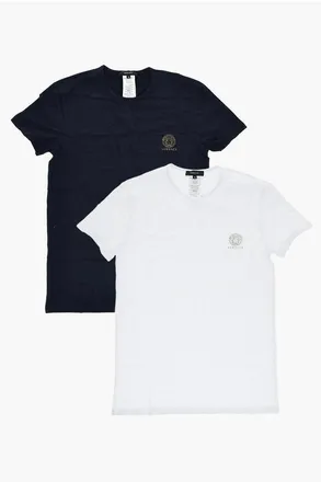 Versace UNDERWEAR 2-Pack Stretch Cotton T-Shirts Solid Color size M