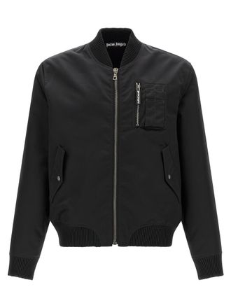 Palm Angels Curved Logo Bomber Jacket