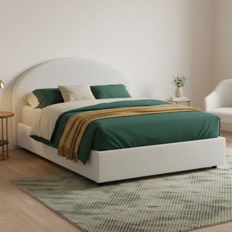 Dmora Dmora - Cama De Plaza Y Media Dbogda, Cama Contenedor Con Revestimiento De Tela, 100% Made In Italy, Apertura Frontal, Con Colch&oacute;n Cm 120x190 Incluido