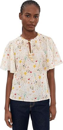 Vince Camuto Tie Neck Pincess Sleeve Blouse Womens Clothing Ultra White : 2XL, Linen/Lyocell/Nylon