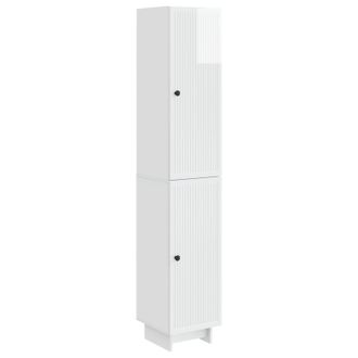 vidaXL Vidaxl Set Di Armadi 2 Pz Bianco Lucido Legno Ingegnerizzato