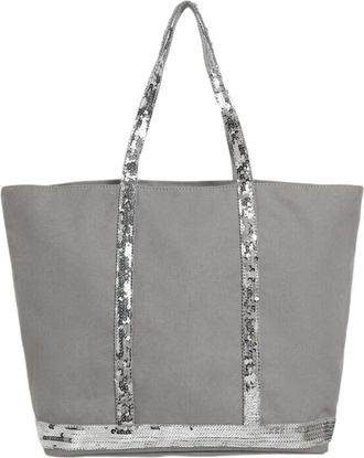 Generic Vintage Fashion Canvas Sequin Tote Bag Large Capacity Shoulder Bag Versatile Commuting Handbag for Women Gifts