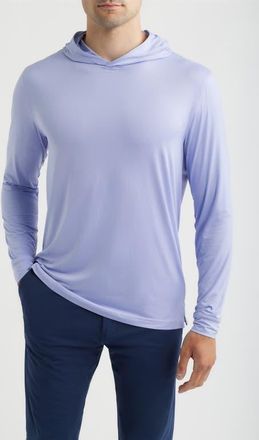 Johnnie-O Talon PREP-FORMANCE Long Sleeve Hooded T-Shirt in Viola at Nordstrom, Size Xx-Large