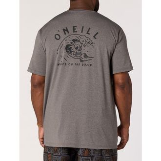 O'Neill Big & Tall Wave Brain UPF Graphic Tee in Gargoyle Melange at Nordstrom, Size Xxx-Large