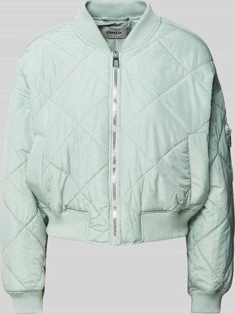 Only Boxy Fit Bomberjacke mit Steppn&auml;hten Modell VIOLA in Schilf, Gr&ouml;&szlig;e L