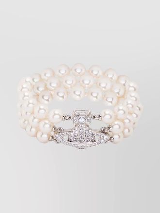 Vivienne Westwood pearl embellished multi-strand wraparound bracelets
