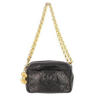 Chanel Pre-owned Cross Body Bags, female, Black, Size: ONE SIZE Pre-owned Leather Cross Body Bag