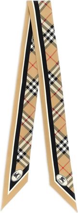 Burberry check-pattern silk bandeau - Neutrals
