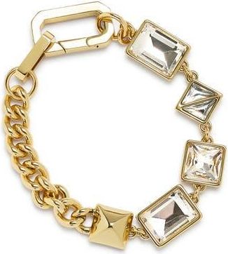 AllSaints Geometric Crystal Bracelet in Gold at Nordstrom Rack