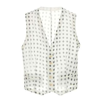 Ermanno Scervino Vests, female, White, Size: S Gilet