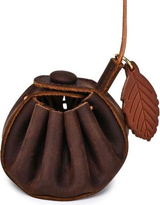 OLD TREND Buki Genuine Leather Mini Charm in Dark Brown at Nordstrom