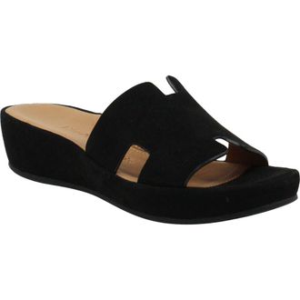 L'Amour Des Pieds Catiana Platform Sandal in Black Suede at Nordstrom, Size 5.5