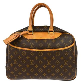 Louis Vuitton Deauville Handbag Monogram Canvas Brown Canvas Handbag (Pre-Owned)