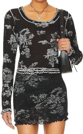 Free People Garner Tee In Black