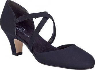 Ros Hommerson Womens Charleston Heels In Black Microfabric