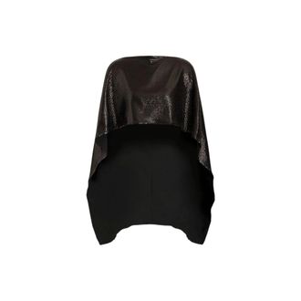 Alberta Ferretti Jassen, Dames, Zwart, ONE Size, Polyester, All-over Sequin Cape