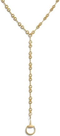 Awe Inspired Horsebit Lariat Necklace in 14K Gold Vermeil at Nordstrom