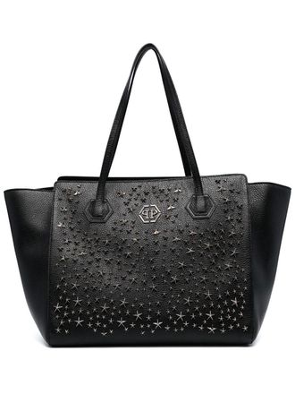 Philipp Plein Borsa tote con borchie - Nero