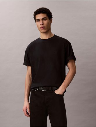 Calvin Klein Jeans Calvin Klein Mens Tonal Monogram Relaxed T-Shirt - Black - 2XL