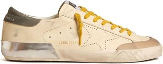 Golden Goose Super-Star Penstar perforated star leather sneakers - men - Cotton/Buffalo Leather/Rubber - 46 - Neutrals