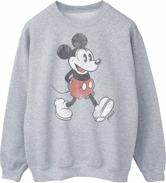 Disney Heren Wandelend Mickey Mouse Sweatshirt (Sportgrijs)