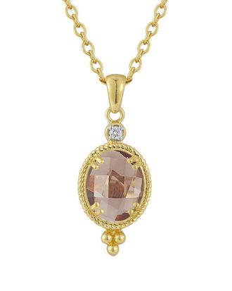 I.Reiss Company 14K 2.49 Ct. Tw. Diamond & Smokey Topaz Necklace