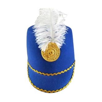 Generic SRTUMEY Cowboy Marching Band Hat - Beautiful Band Hat for Role Play Marching Band Hat Drum Major Hat - Toy Soldier Hat Blue