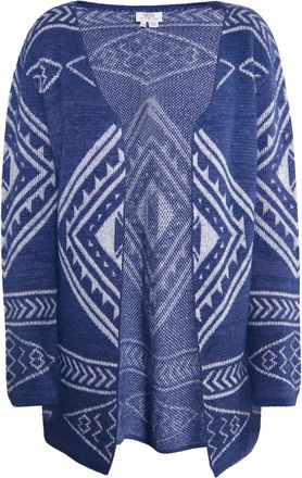 Usha Gebreid vest Dames marine wit