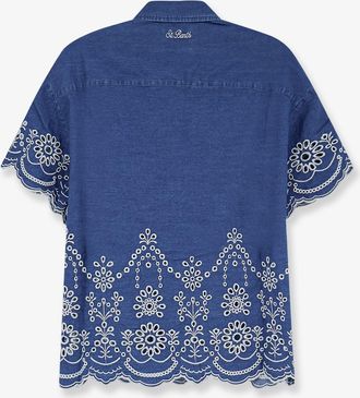 MC2 Saint Barth Womens Cotton Shirt Clementine Blue