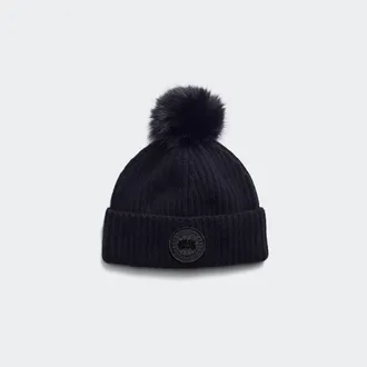 Canada Goose Cashmere Blend Pom Toque (Men, Black, ONESIZE)