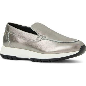 Aquatalia Karena Weatherproof Slip-On Sneaker in Silver at Nordstrom Rack, Size 9.5